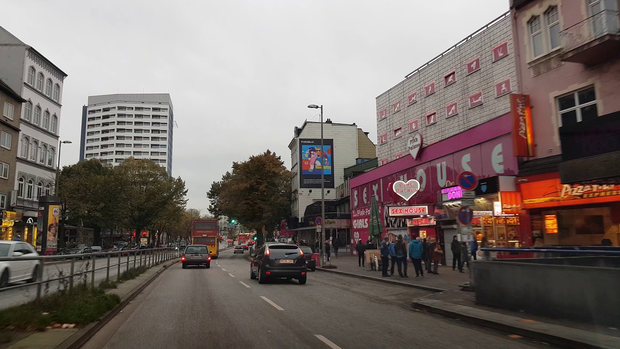 Driving 6 Hamburg City 4K St.Pauli HH October 2017