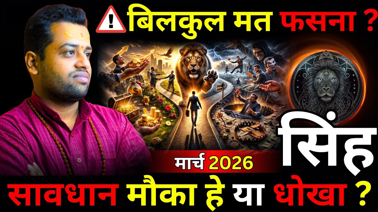 सिंह राशि सावधान! मार्च में धोखा, टकराव या बड़ा फैसला? Singh Rashi March 2026 Masik Rashifal