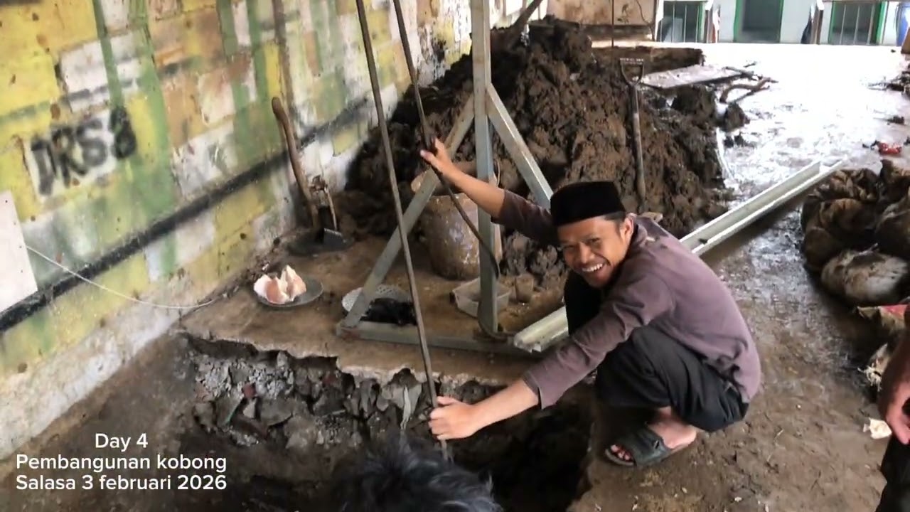 Day 4 pembangunan Kobong hari Selasa 3 februari 2026