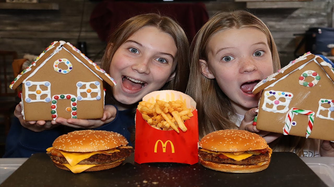 MCDONALDS CRISPY BACON & FRIED ONIONS QUARTER POUNDER AND FRIES MEAL - GINGER BREAD HOUSE