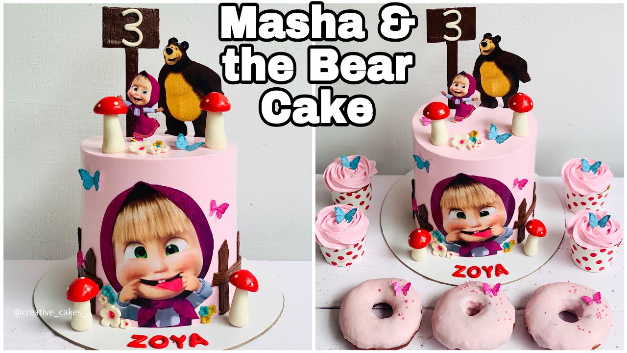 Masha and the Bear cake|masha and the bear theme cake malayalam