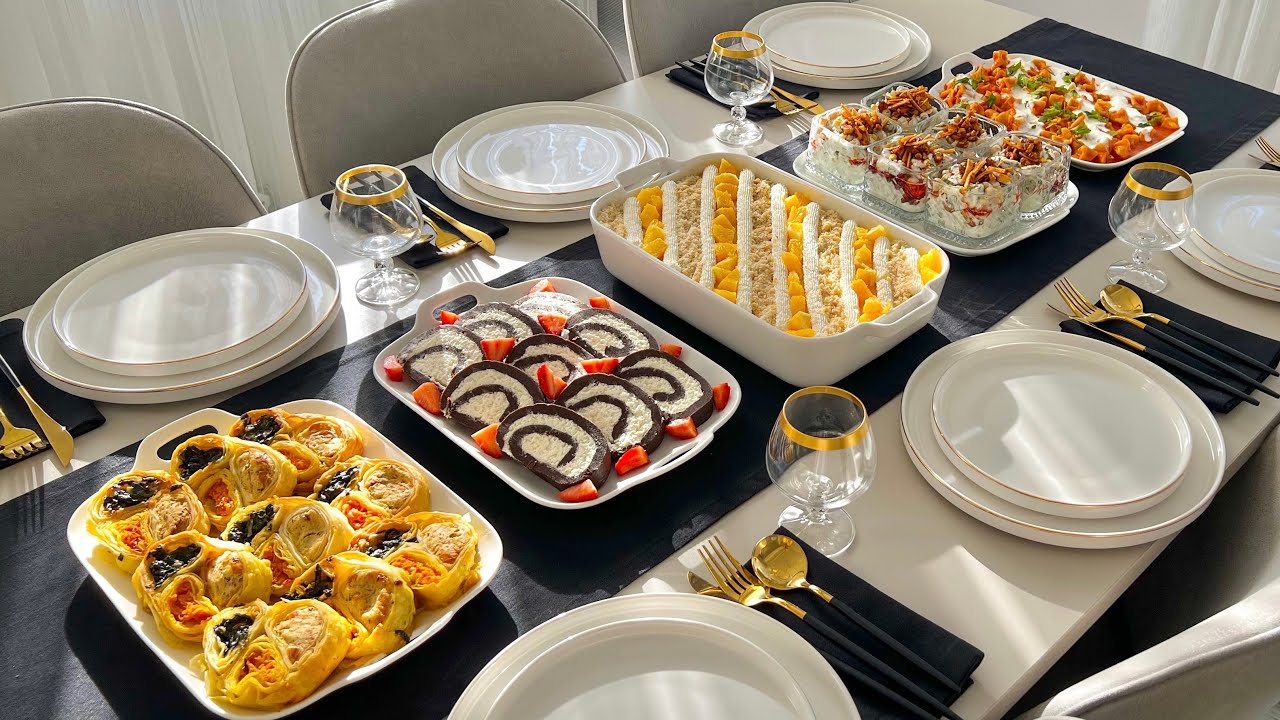 Portakal Kremalı Mevsim Keki, Bisküvili Rulo Cocostar Pasta, 3 Renkli Börek | Beş Çayı İkramları