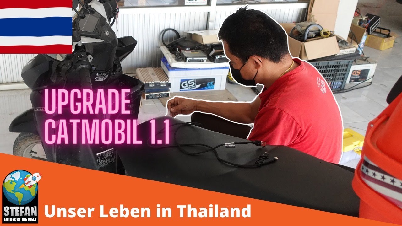 Upgrade Catmobil  #auswandern #moped #roller #umbau #usb #laden #strom #bike #werkstatt #thailand