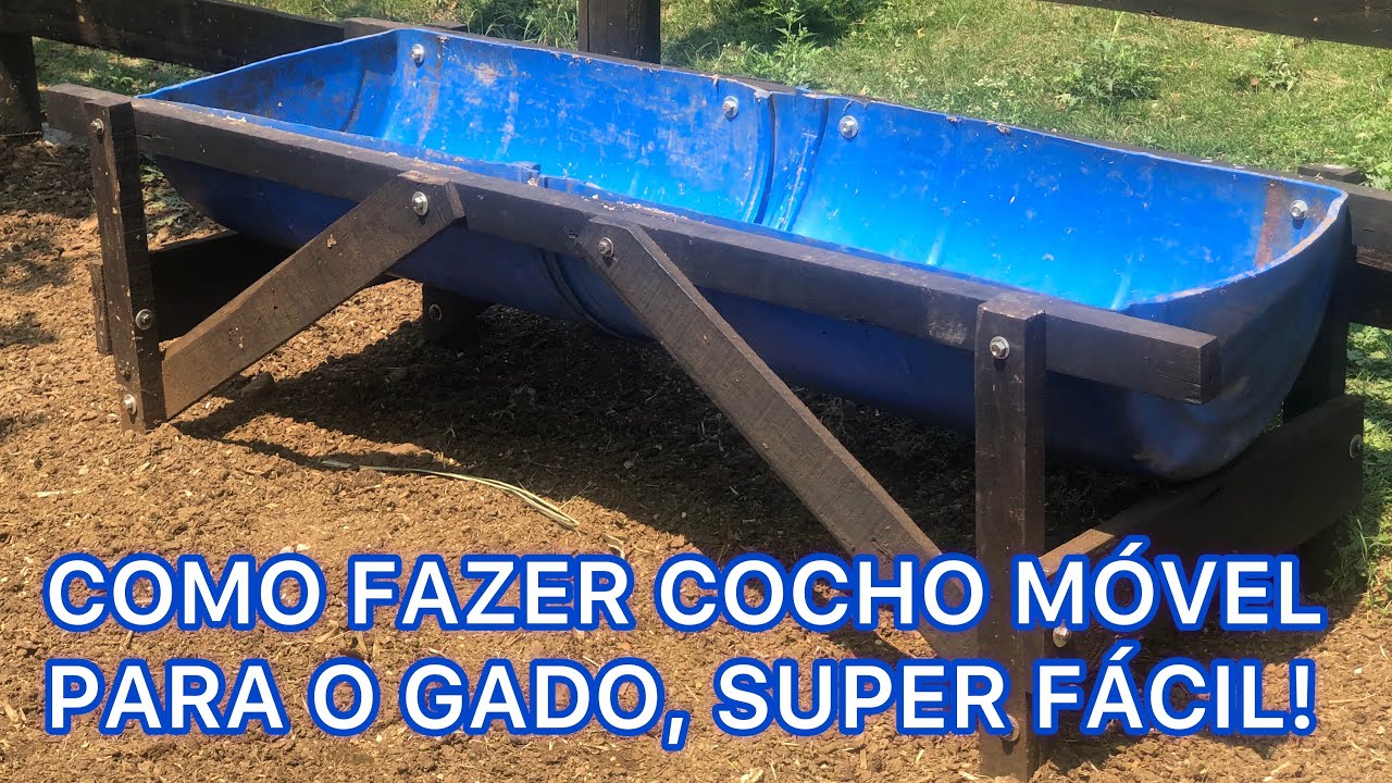 COMO FAZER COCHO MÓVEL DE BOMBONA (TAMBOR) PARA VACAS, BOIS, GARROTES, NOVILHAS, BEZERROS, CAVALOS..