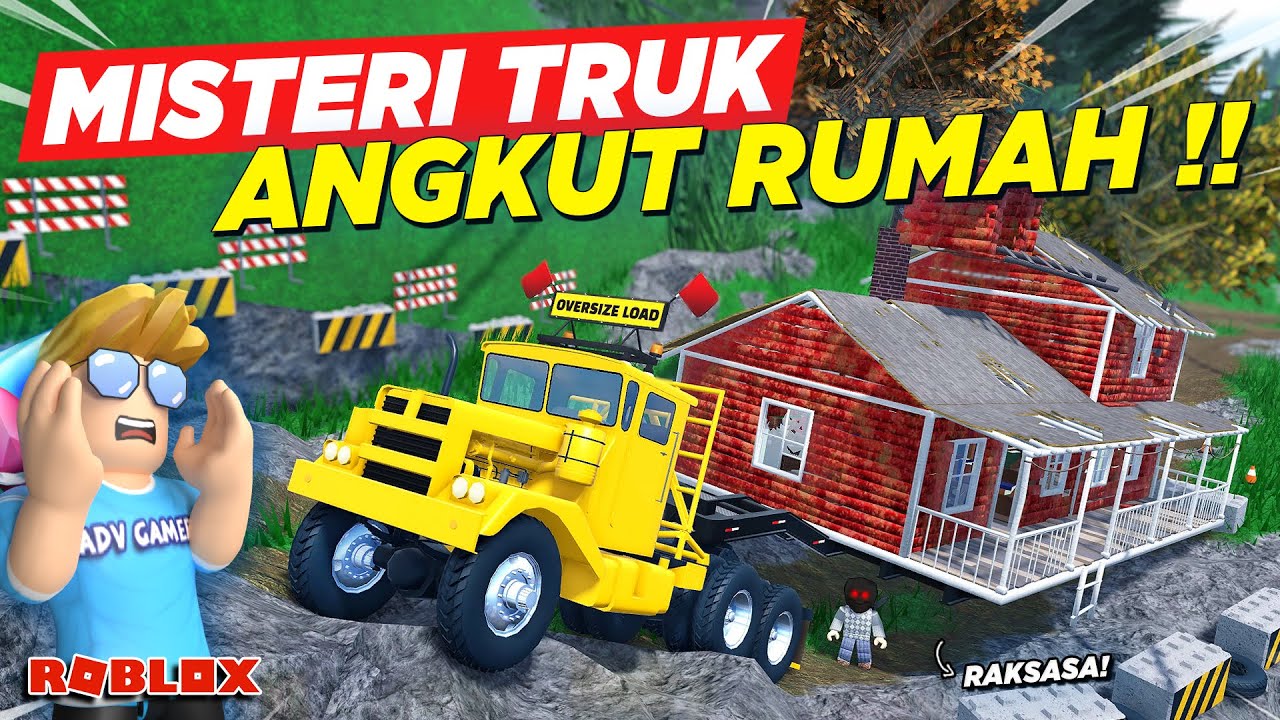 AKU DAPAT TRUK GANDENG RAKSASA ANGKUT RUMAH HANTU MISTERIUS KAKEK !! ROLEPLAY TRUK - Roblox