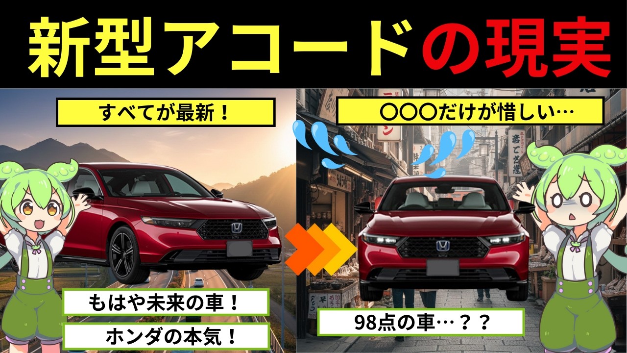 ホンダの本気⁉アコードを購入したずんだもんの末路
