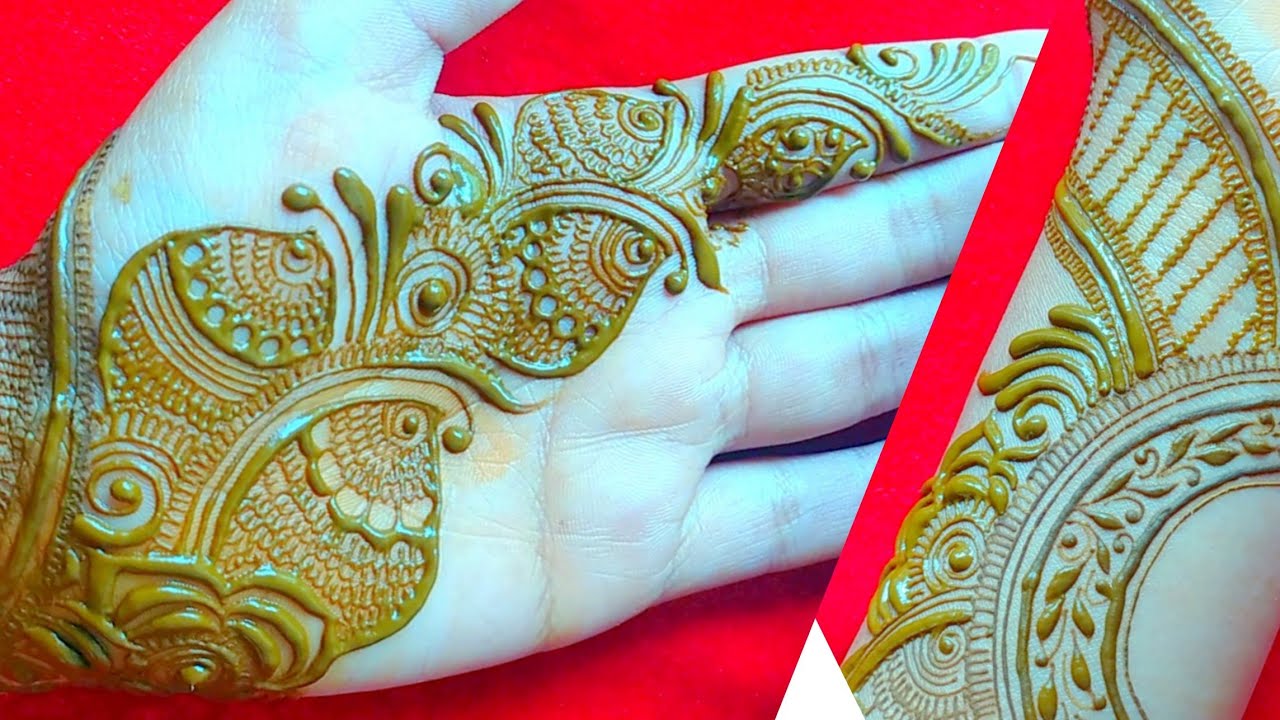 Neha's creation indo Arabic mehandi design ll elegant & beautiful henna design for front hand #347