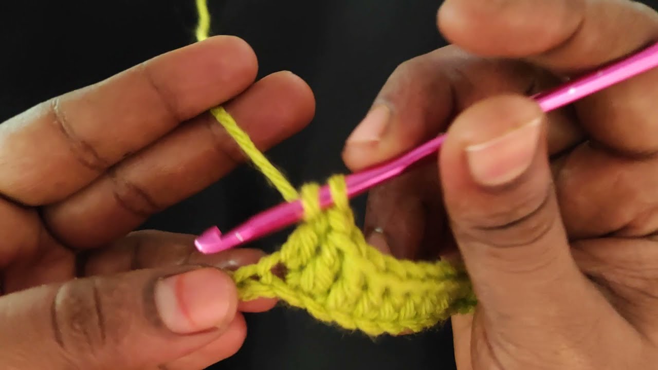 Crochet : Double Crochet for absolute beginners in Tamil/  தமிழ்