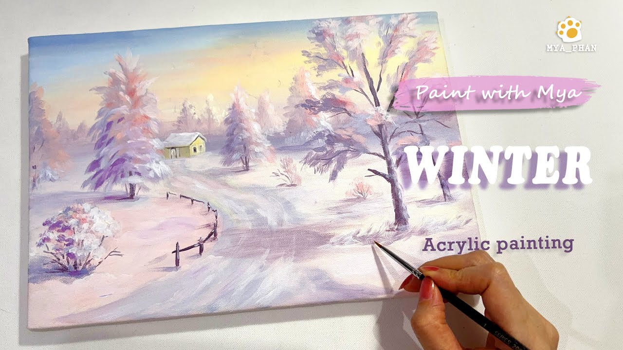 How to paint Winter /Step by Step/ Acrylic Painting #081