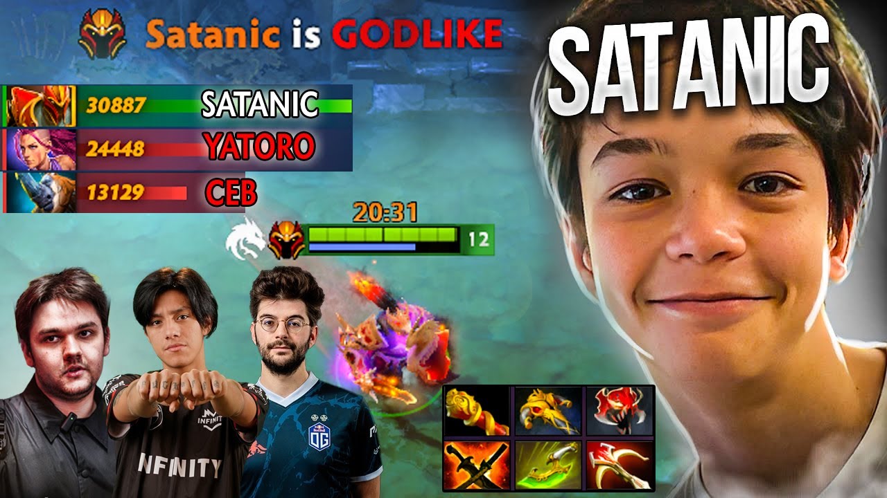 SATANIC's Dragon Knight Outplays Yatoro, Parker & Ceb - Epic Dota2 Moment