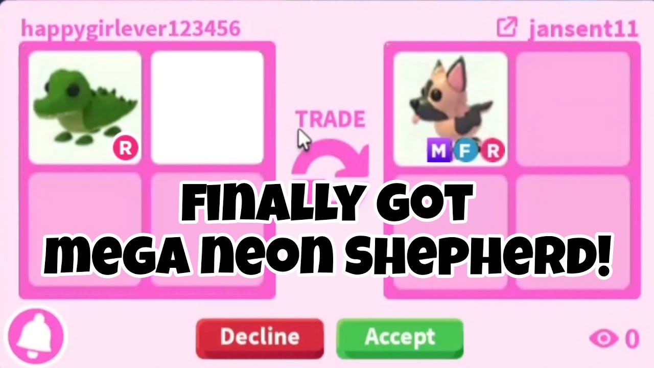 😱😛No Way! FINALLY GOT A SUPER CUTE MEGA NEON SHEPHERD In Adopt Me For My CROCODILE And ADDS...😱🔥