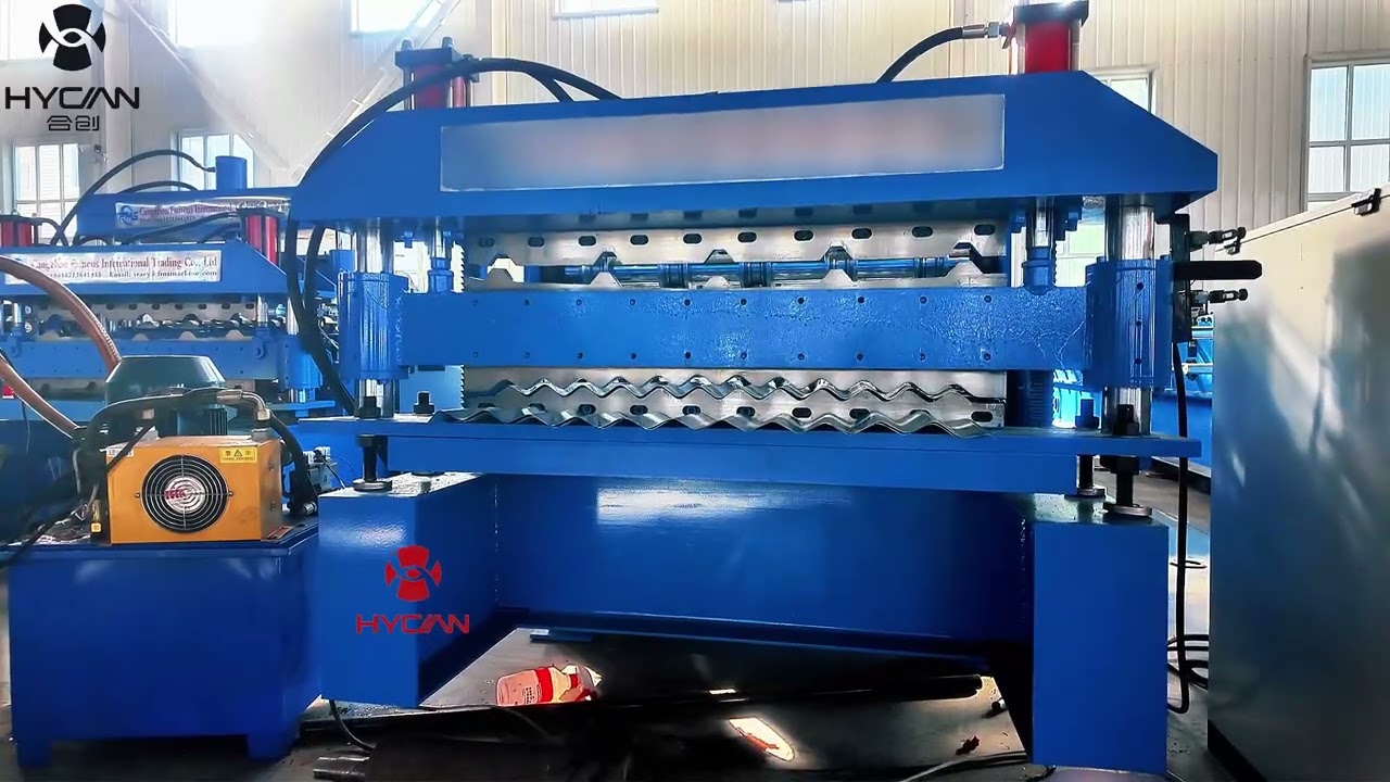 Máquina perfiladora de techos de doble capa, es una máquina perfiladora multifuncional.