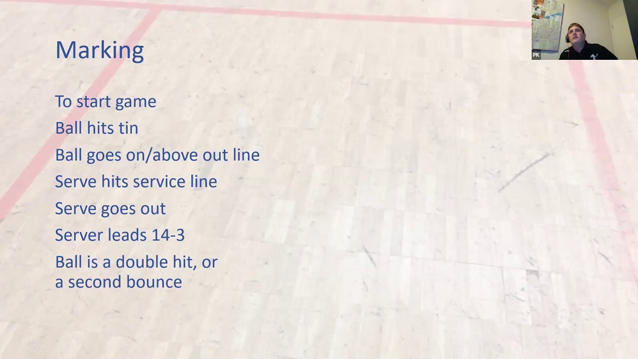 Marking a Squash Match