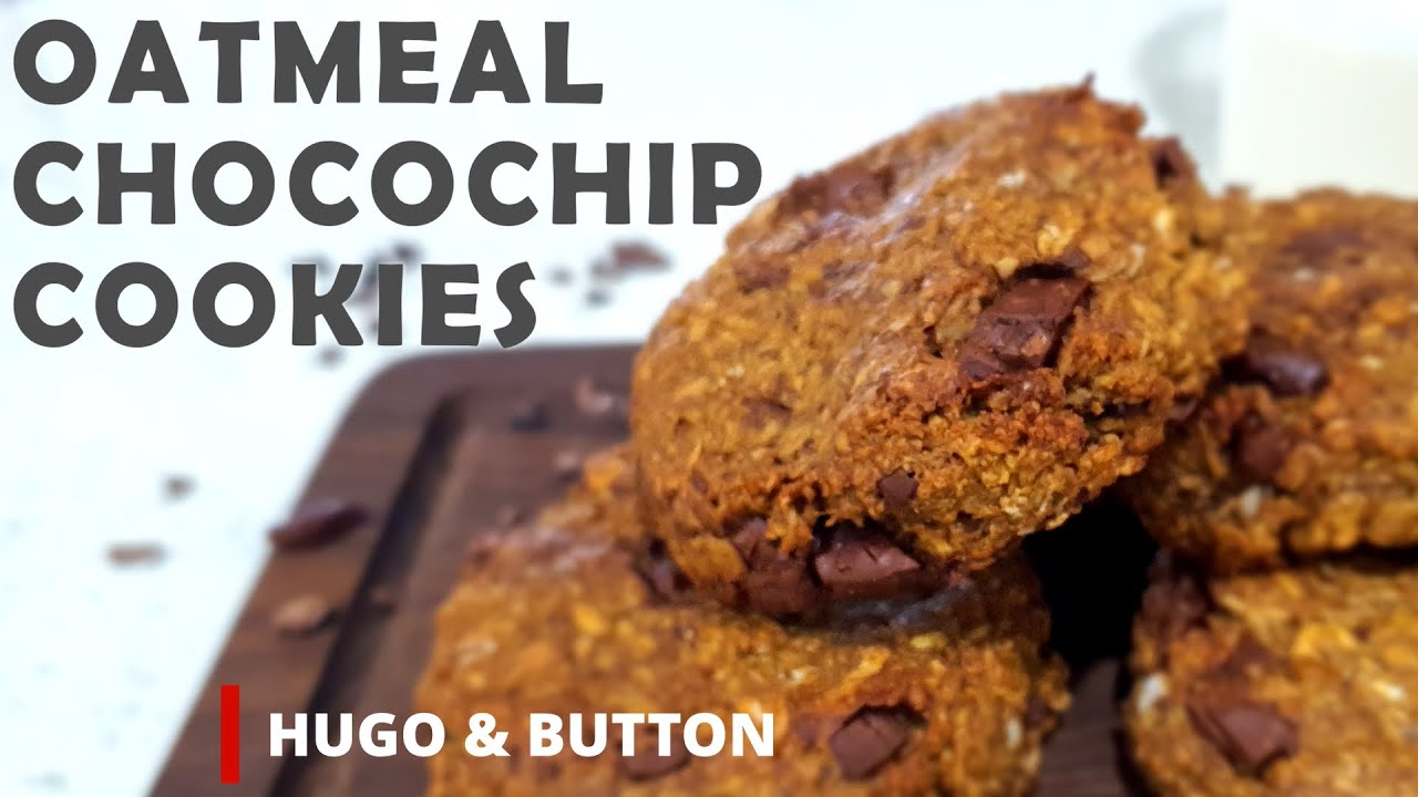 Vegan Oatmeal Chocolate Chip Cookies | Oil-free, Gluten-free, Refined sugar free
