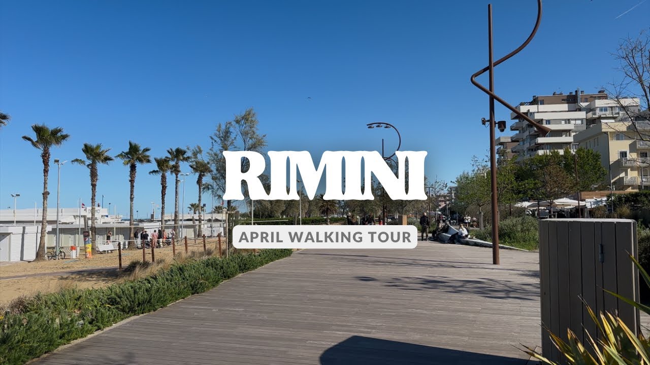 Rimini. Walk along the promenade