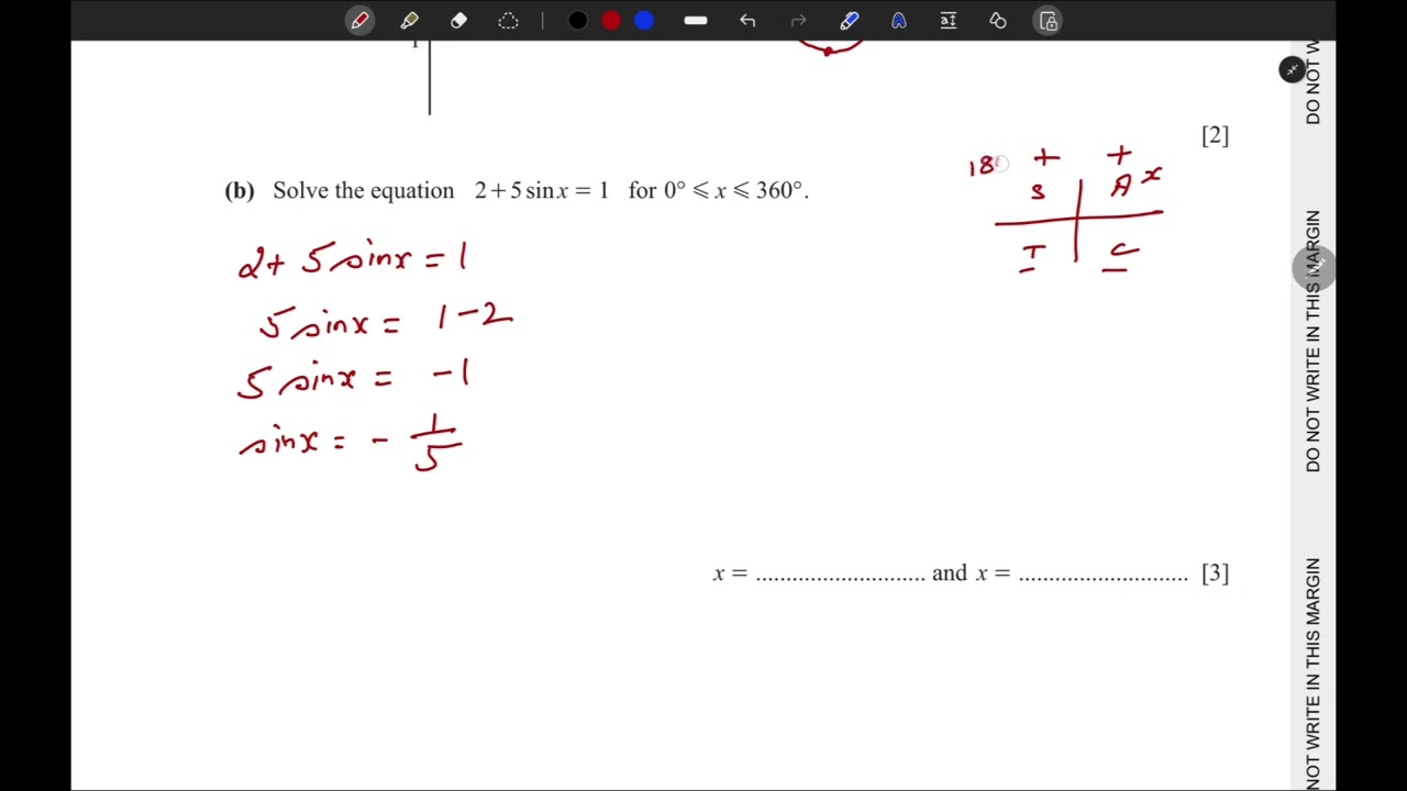 Cambridge IGCSE Math Extended 0580 paper 4 past paper question. ##onlinetutoring 