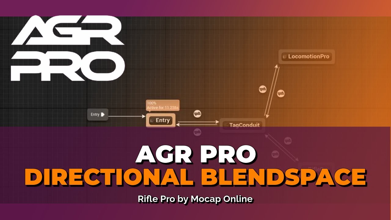 Rifle Pro by Mocap Online - Directional blendspace - with AGR PRO (free plugin) - UE4 Tutorial