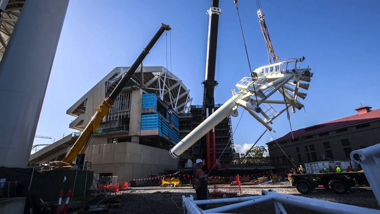 Crane Services in action at the Adelaide Oval redevelopment.