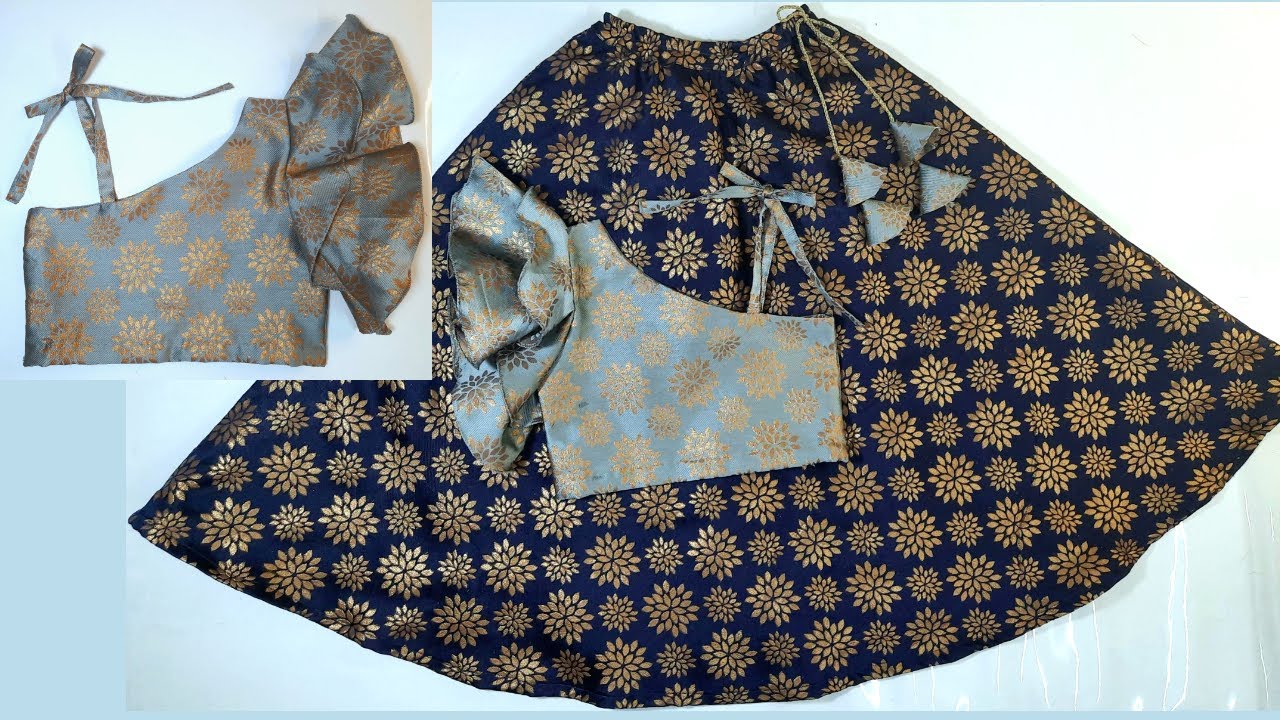 Latest designer lahenga/choli cutting and stitching| step by step tutorial| easy way| trendy