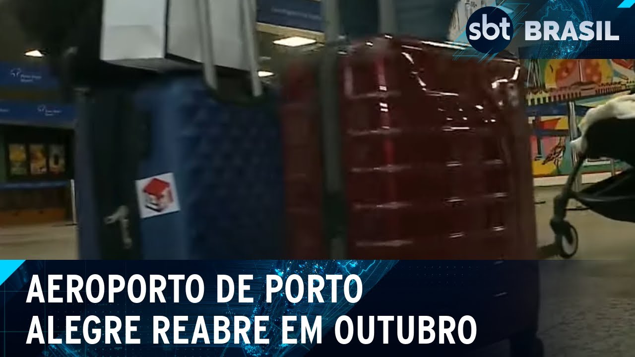 Aeroporto de Porto Alegre reabre em outubro com mais de 100 voos diários | SBT Brasil (08/08/24)