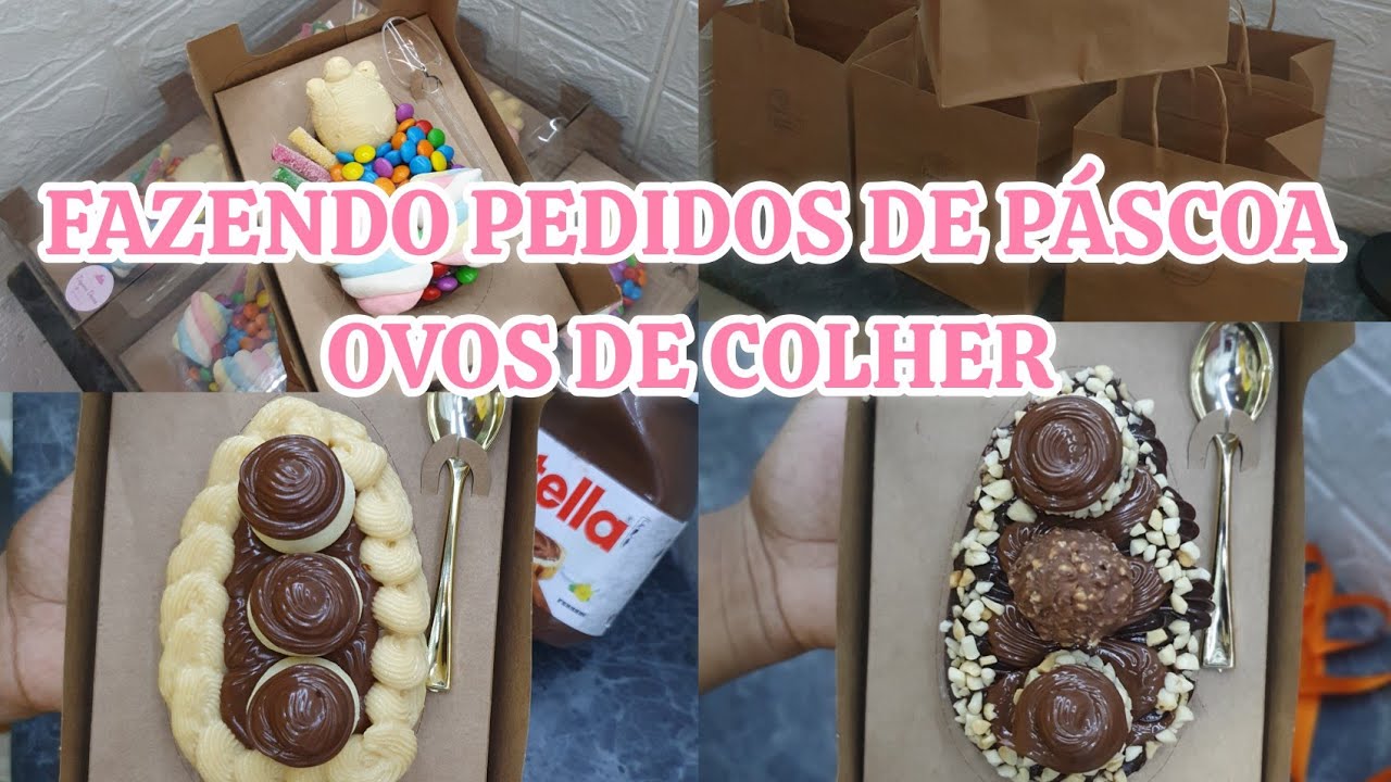 OVO DE COLHER FERRO ROCHER, NINHO COM NUTELLA,KIDS MUITOS PEDIDOS DE PÁSCOA!