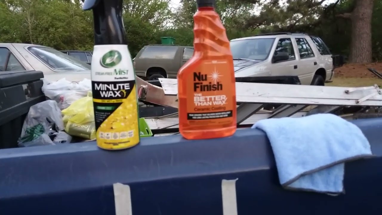 turtle 🐢wax ceramic minute wax vs nu finish ceramic coating  water 💧beading technology test