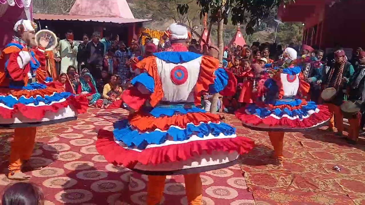 दमदार छलिया गाजे बाजे के साथ शिव पार्वती विवाह। अन्डेश्वर महादेव मन्दिर पाँखू।