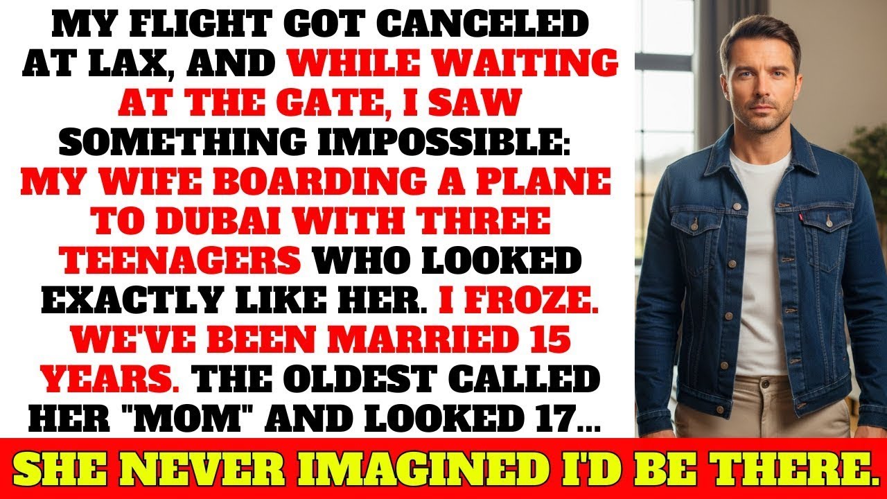 My Flight Canceled at LAX. I Saw My Wife Boarding With 3 Teens—We've Been Married 15 Years...