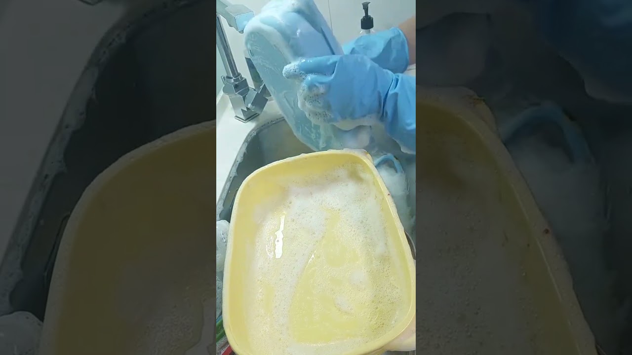 Who knows It s so relaxing to watch the foam slowly cover the plate #Wash the