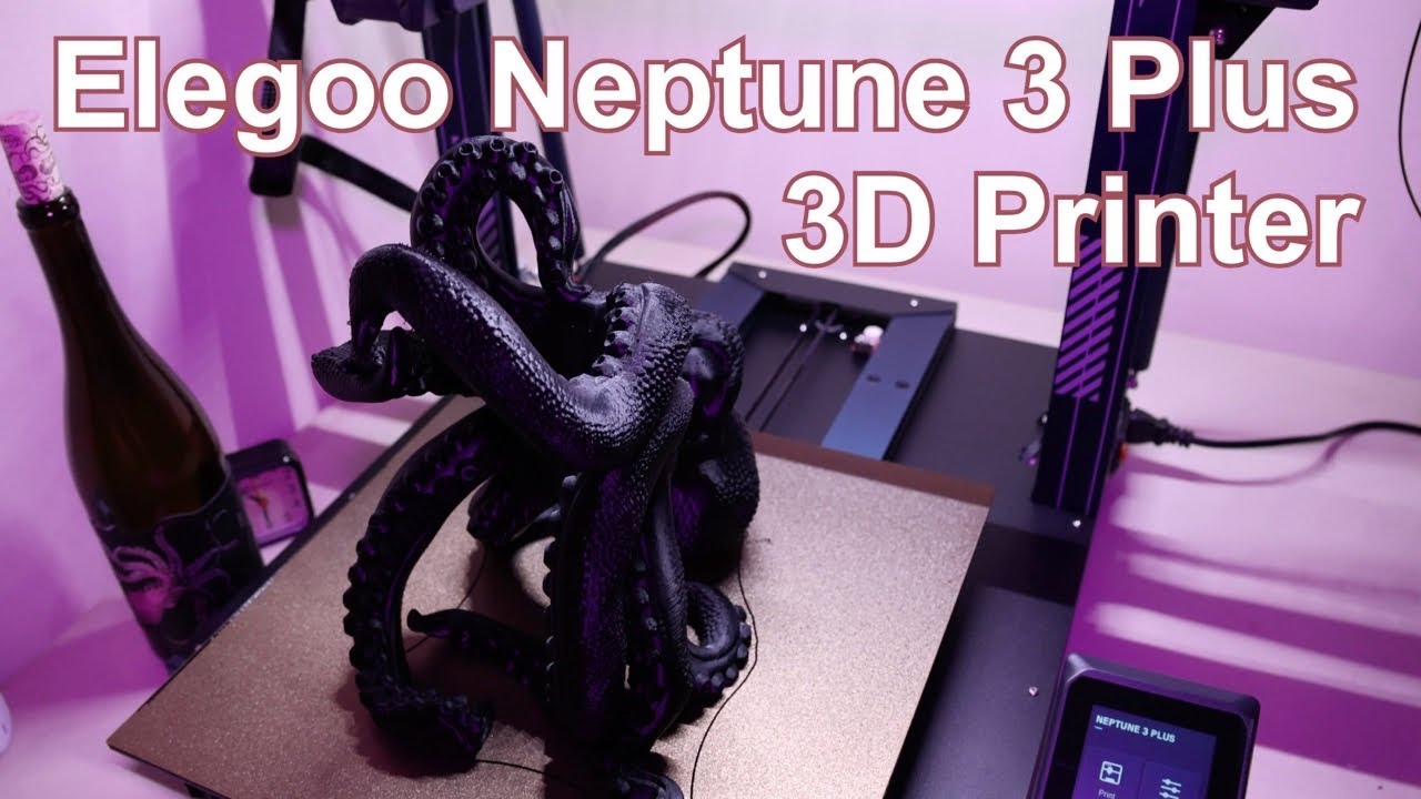 Elegoo Neptune 3 Plus Unboxing, Setup, and Thoughts - BORDEAUX, THE OCTOPUS 3D Print Timelapse