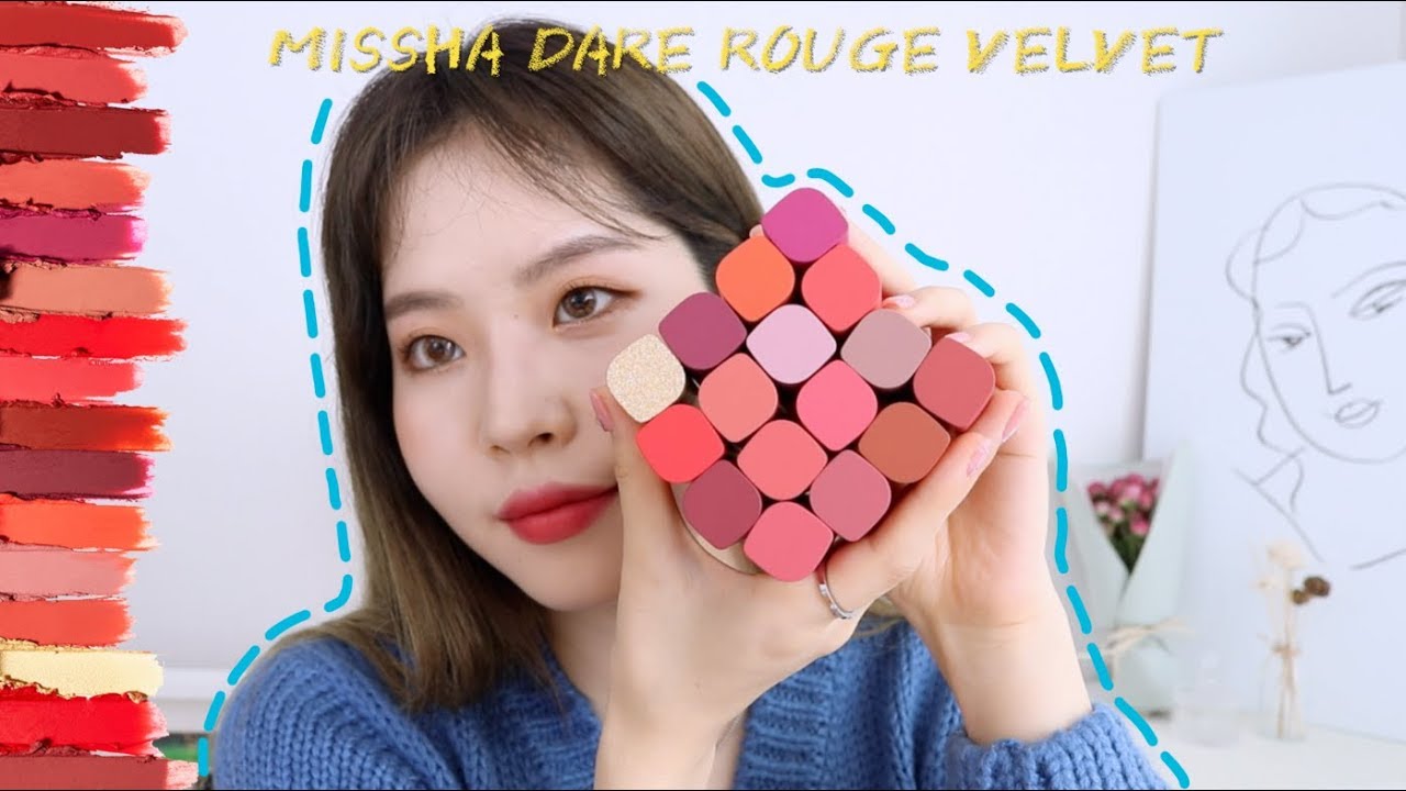 미샤 신상 립🍒 데어루즈 벨벳 16가지 전색상 발색 리뷰 :: 채소(CHAESO)