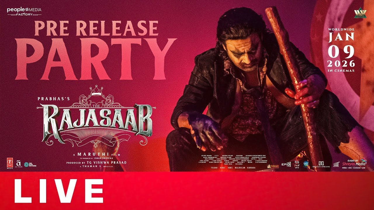 The Rajasaab Pre-Release Party Live | Prabhas | Maruthi | Thaman | TG Vishwa Prasad