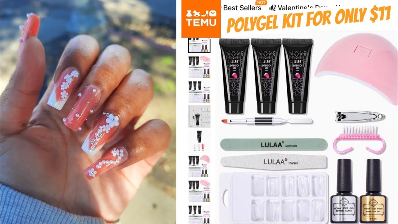 I Ordered a Polygel Kit from Temu a Cheap Online Store 😲