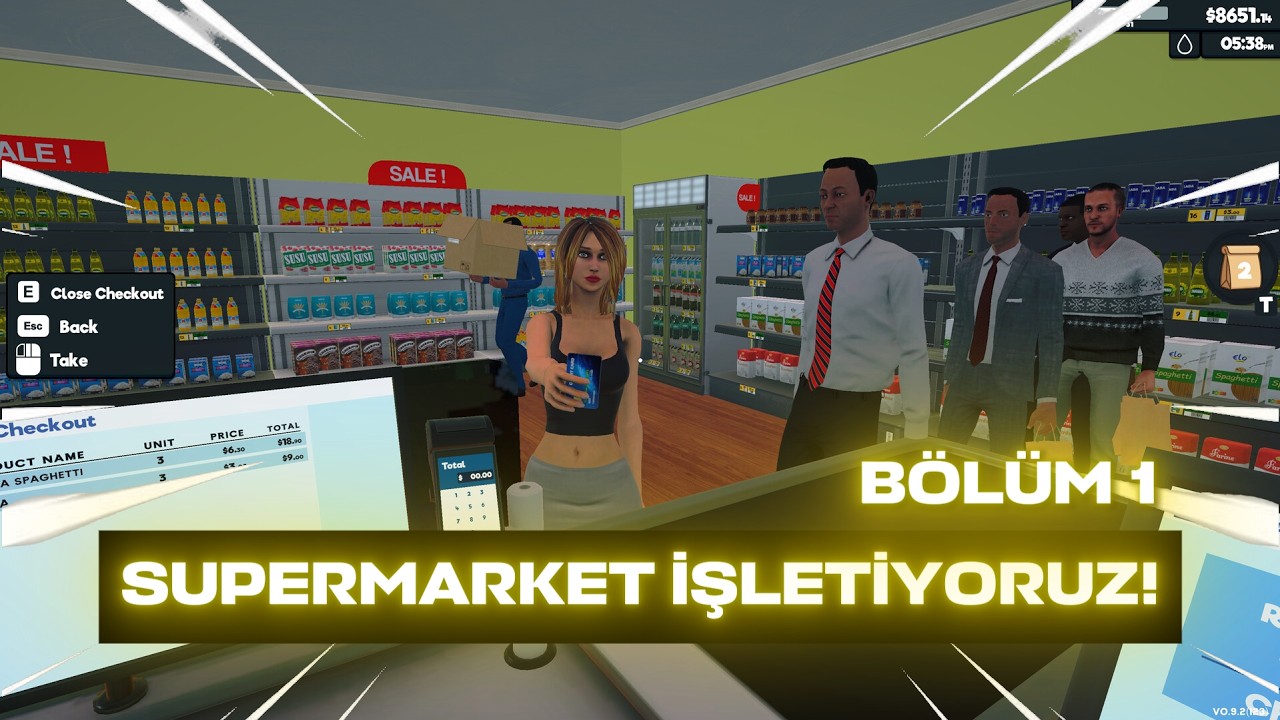 DUNYANIN EN İYİ SUPERMARKETINE HAZIR OLUN ! - Supermarket Simulator Bölüm 1