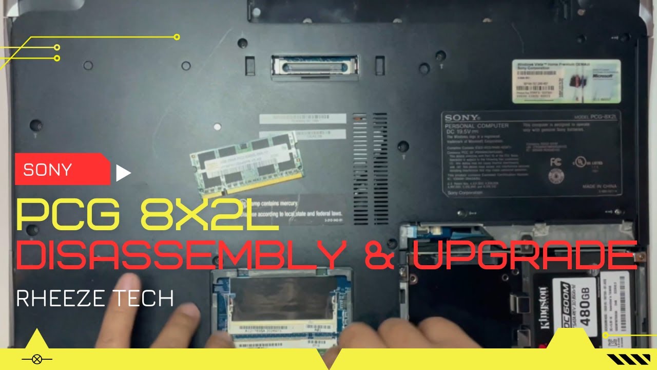 How to disassemble and upgrade SONY PCG 8X2L — Full Walkthrough