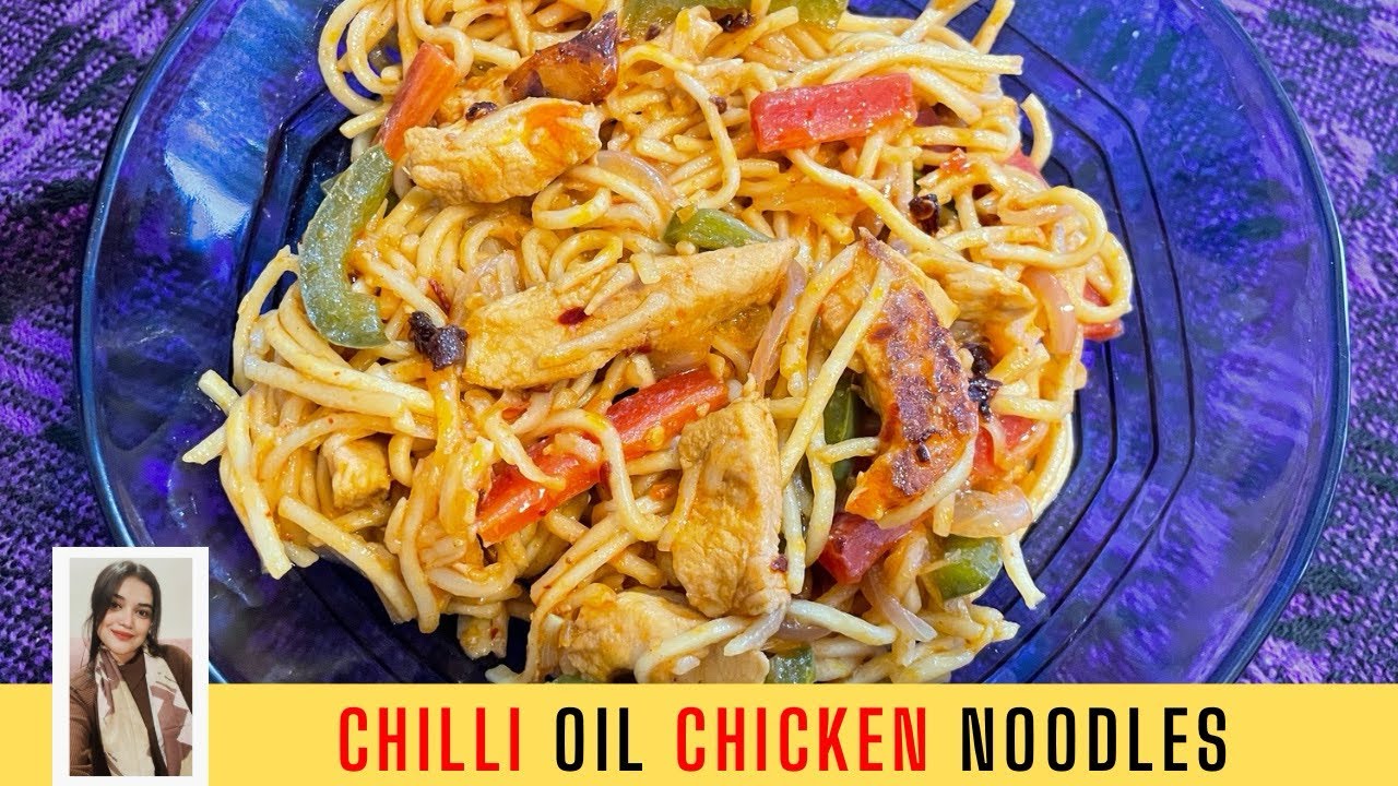 Chilli Oil Chicken Noodles Recipe | Spicy Garlic Noodles | Spicy Chilli Oil Noodles | Gabby Ferns