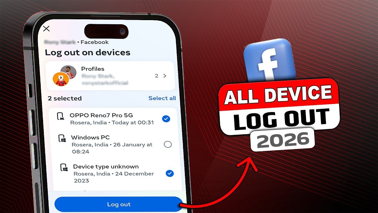 ⚙️ Facebook Others Device Logout Setting | facebook all Devices Logout