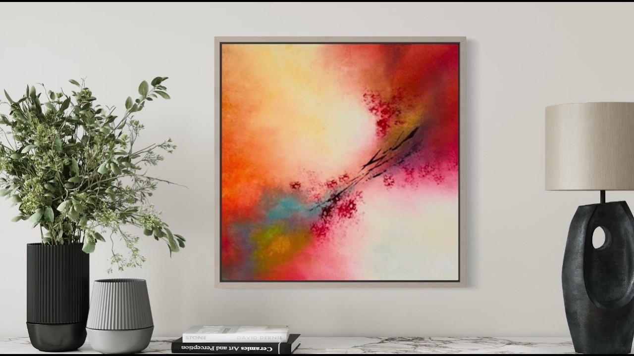 Amazing Sponge 🧽 Technique for Abstract Painting #spongeart #artwork #abstractpainting #abstractart