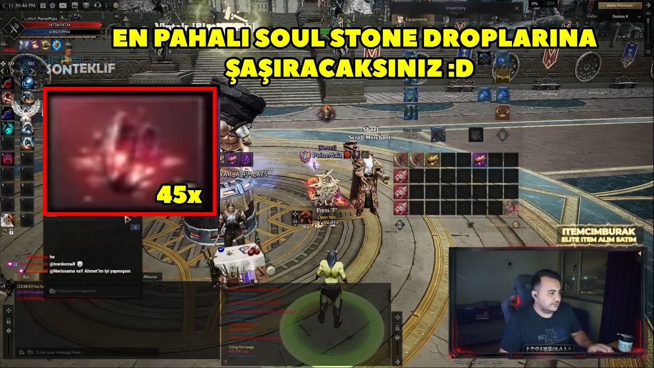 PoineMaia - Red Dragon İtemine Upgrade Yapıp 100 GB'lik Soul Stone Kırıyor ! Rise Online
