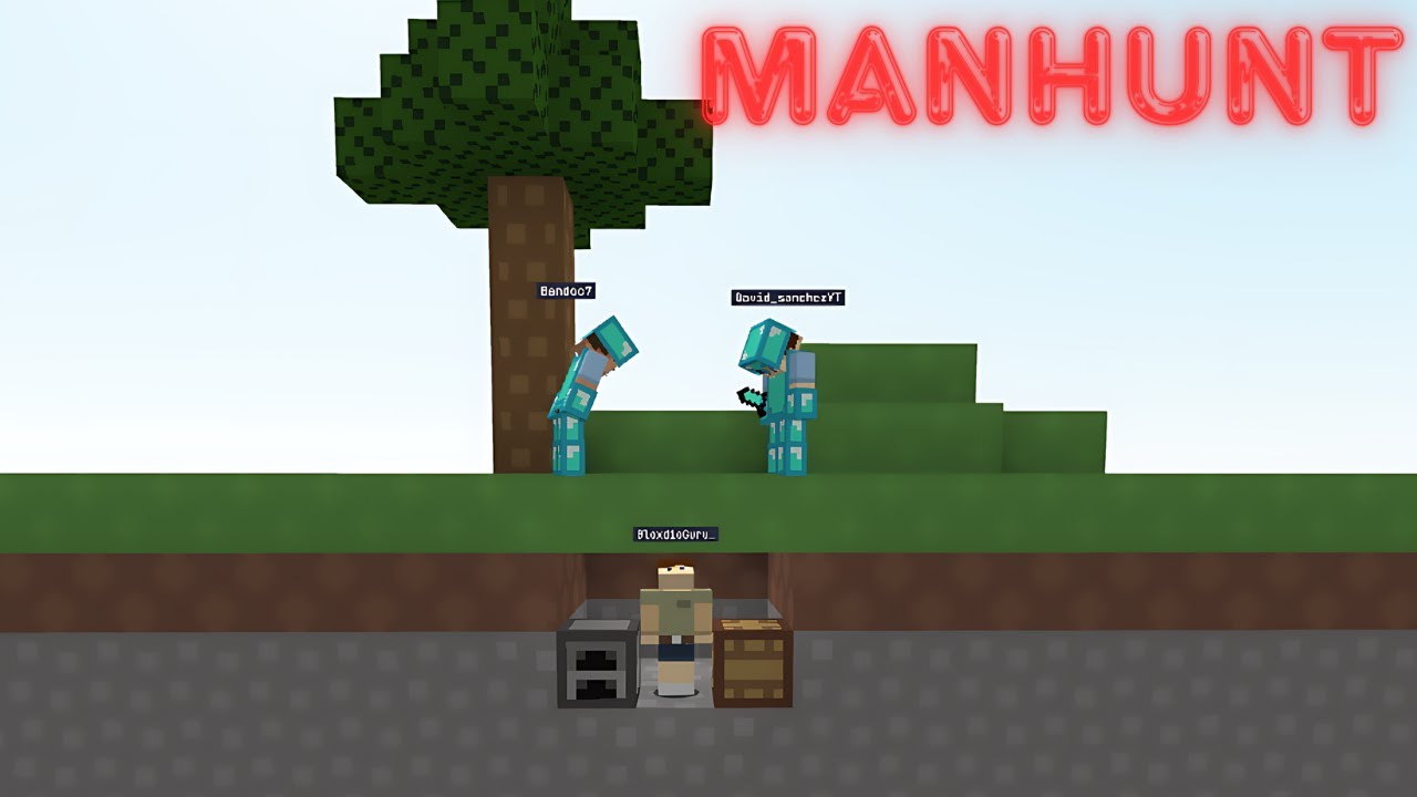 Bloxd.io Speedrunner VS 2 Hunters!