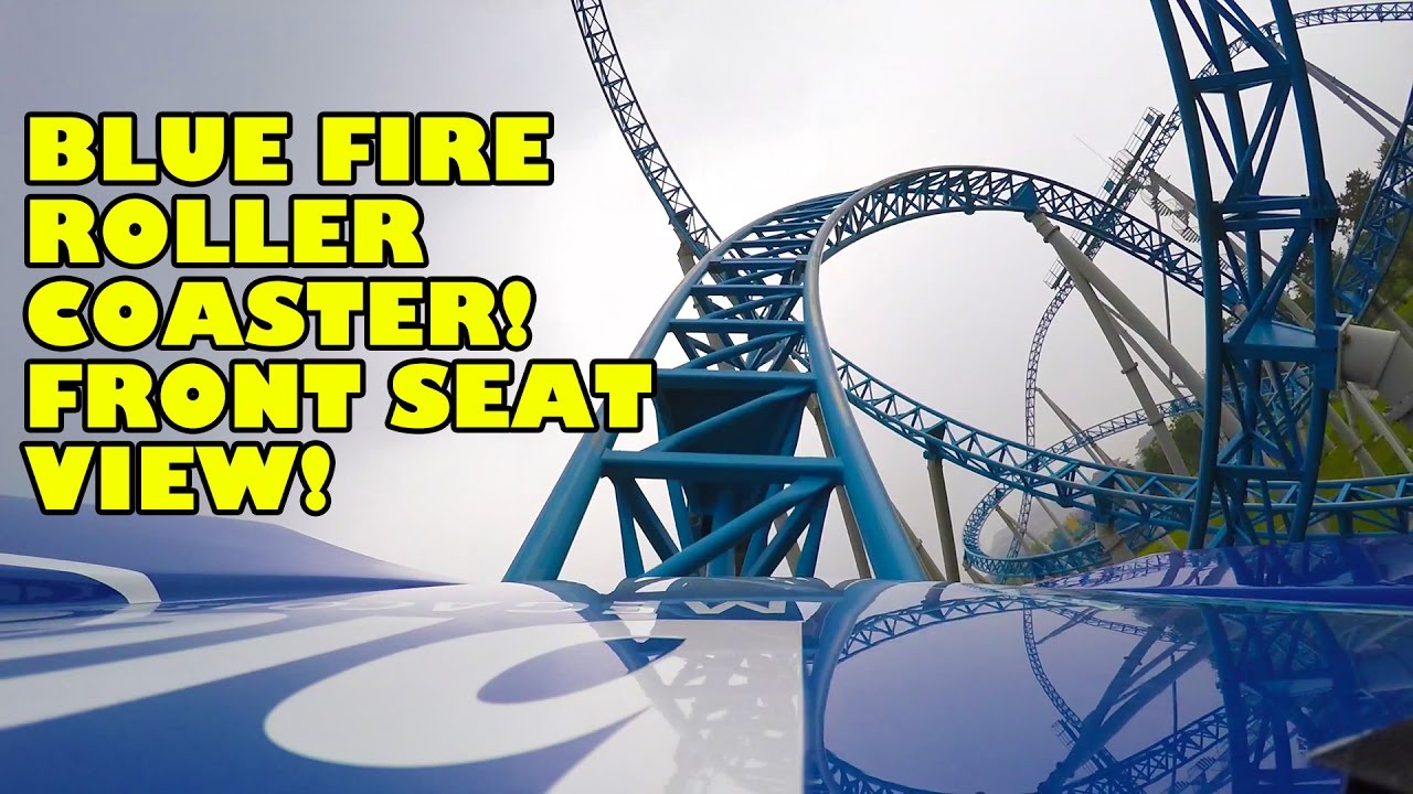 Battle of Blue Fire Roller Coaster Front Seat POV Quancheng Euro Park China 蓝火之战