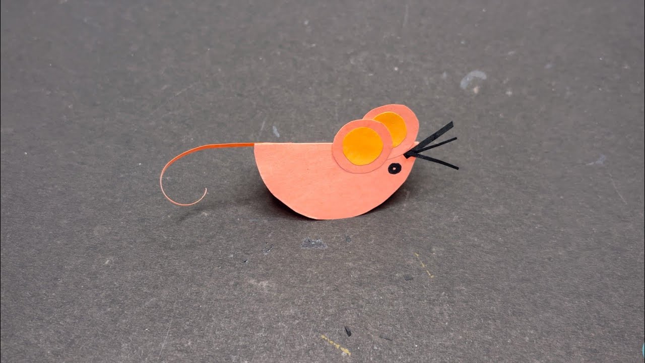 Origami Mouse with Whiskers | Adorable Craft Idea