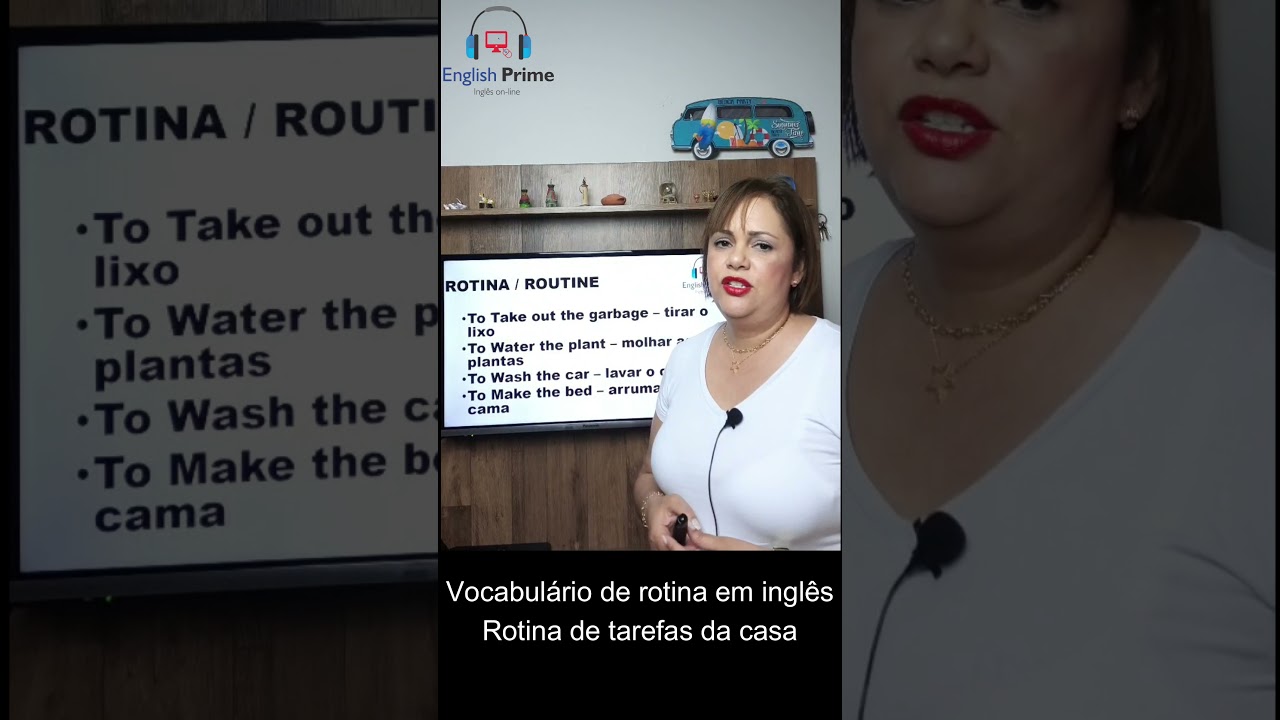 Vocabul&aacute;rio de rotina em ingl&ecirc;s na de tarefas da casa