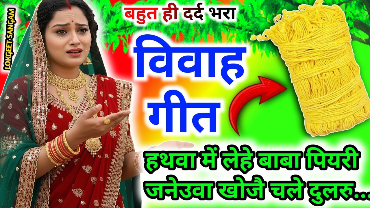 नया दर्दभरा पुराने तर्ज में विवाहगीत।#विवाहगीत #vivahgeet2026/vivah। हथवा में लीहे बाबा पियरी जनेउवा