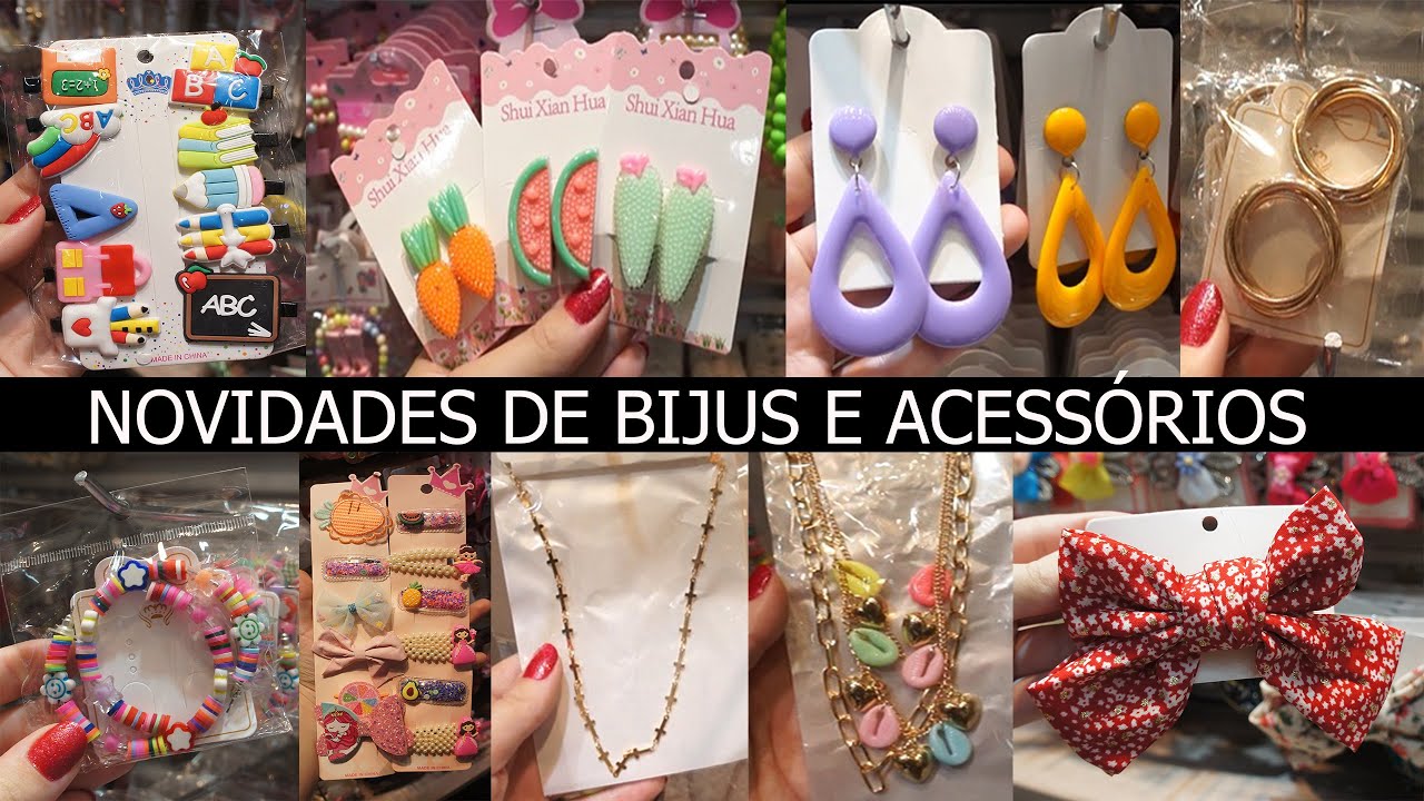 NOVIDADES DE BRINCOS, TIARAS, PRESILHAS E CHAVEIROS NA LOJA DANILO BIJOUTERIAS - 25 DE MARÇO