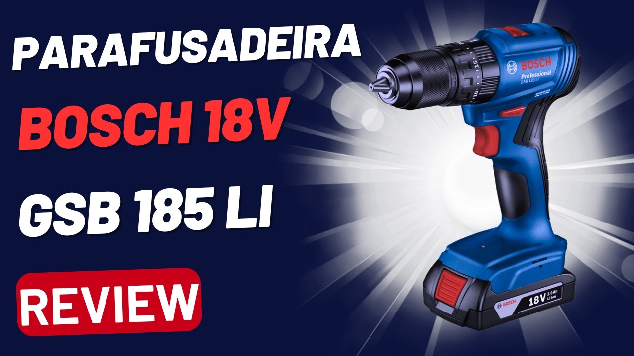 Parafusadeira Bosch gsb 185 li 2 baterias.