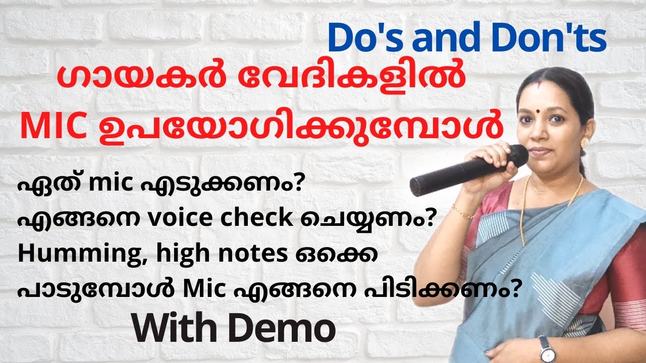How to use Mic effectively in Stages during Live programmes? A small video Guide useful for singers