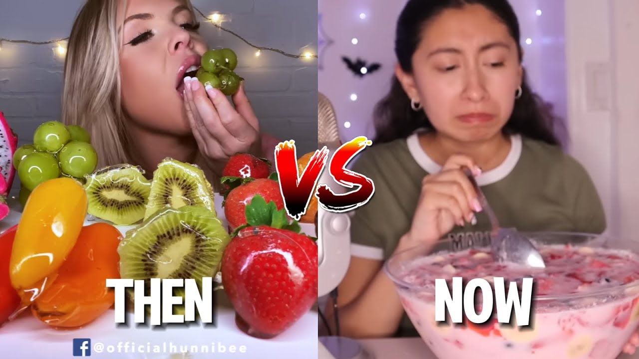 mukbang food trends THEN vs NOW