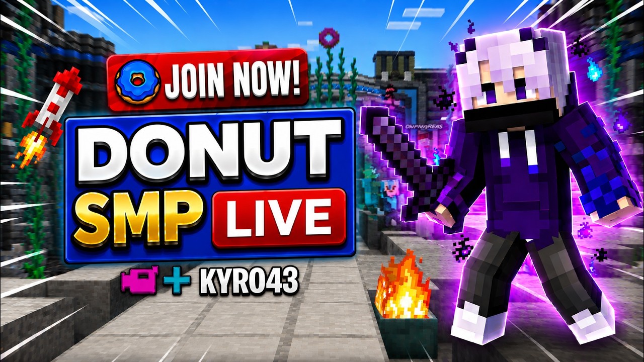 🔴Donut SMP LIVE🔴Can I Reach 10B ? 🚀||Gambling & 300M LOOTDROP✨  ||KYRO43🔴