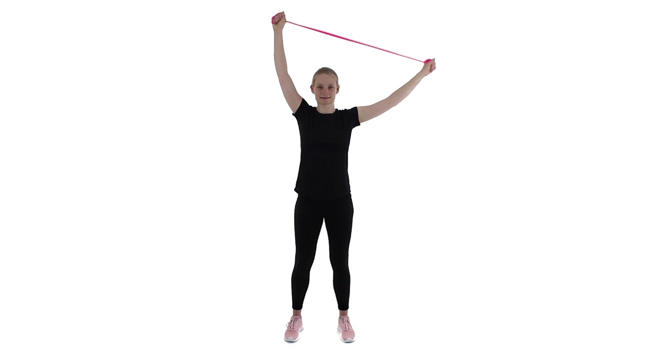 &Uuml;berkopfziehen mit Band abwechselnd